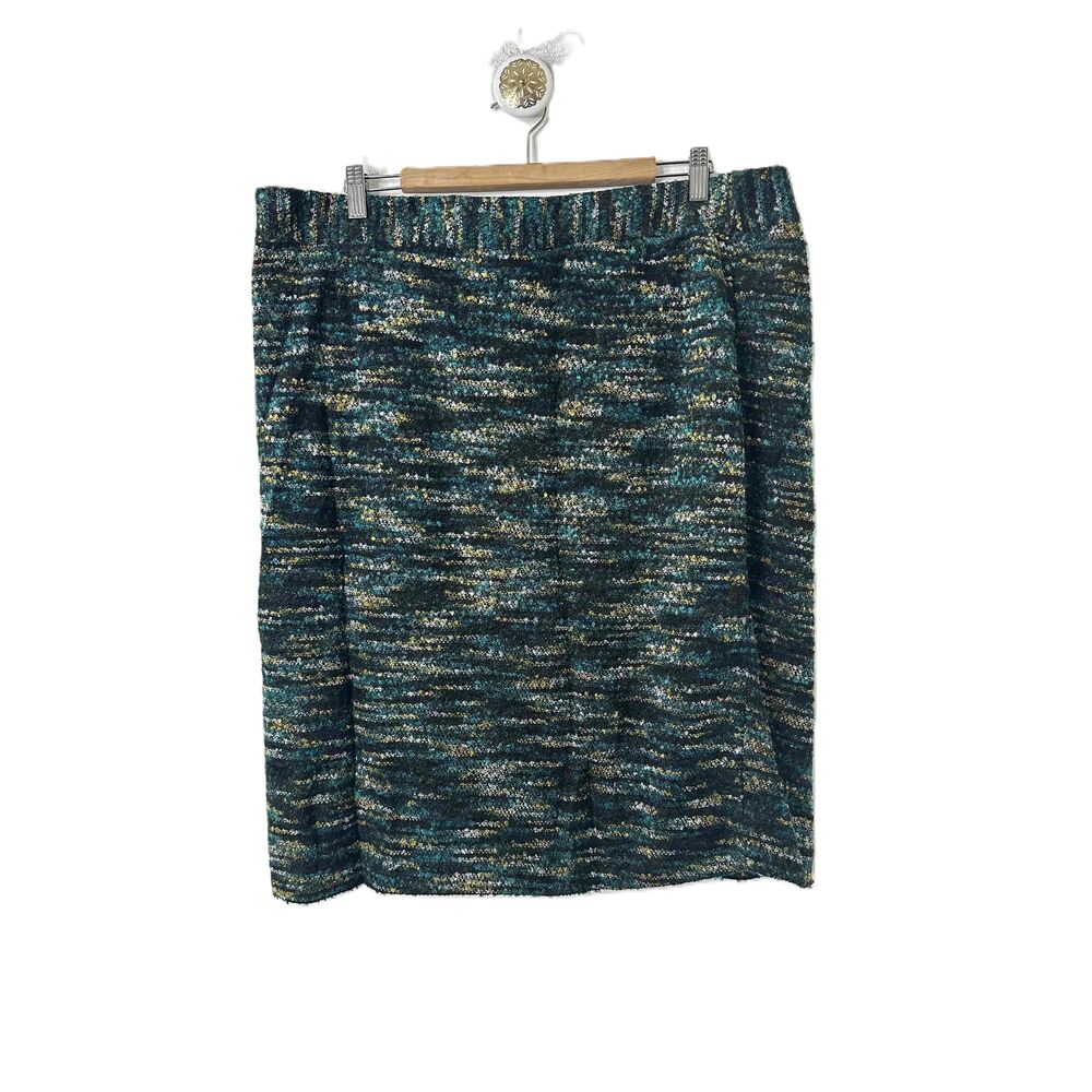 Koret Skirt Womens Size 18W Multicolored Knit Elastic Waistband Plus Size